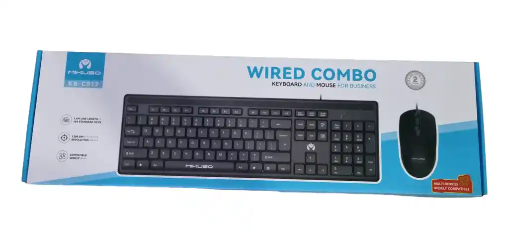 Combo Teclado Y Mouse Mukuso Cable Usb