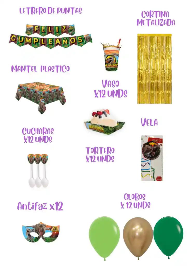 Kit De Fiesta Dinosaurio