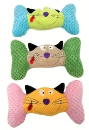 Regalo Juguete Peluche Hueso Con Cara Gato De Tela