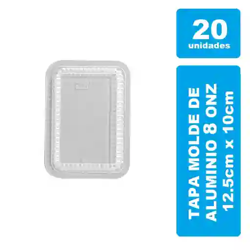 Tapa Para Molde De Aluminio 8onz Pet Cristal X 20und