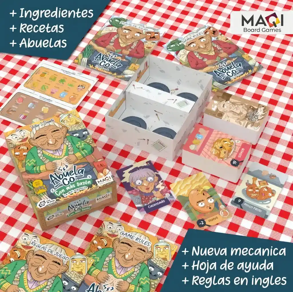 Juego De Mesa Abuela Co Y Mini Expansion Con Más Sazón Origi