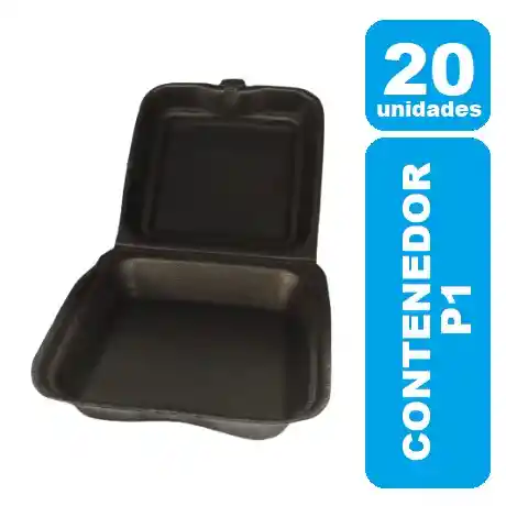 Darnel Portacomidas Desechables P1 Negro 20 Unidades