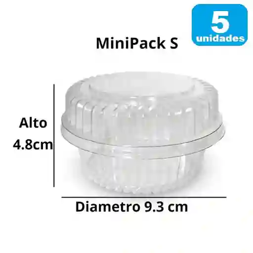 Contenedor Minipack Pet Cristal Con Tapa Tamaño S X5und