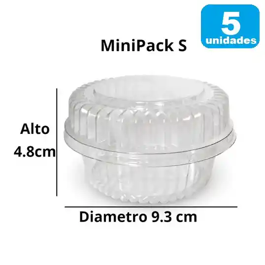 Contenedor Minipack Pet Cristal Con Tapa Tamaño S X5und