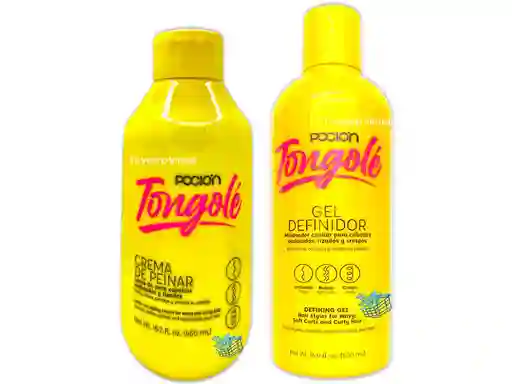 Crema De Peinar Y Gel Definidor De Rizos Tongole Pocion