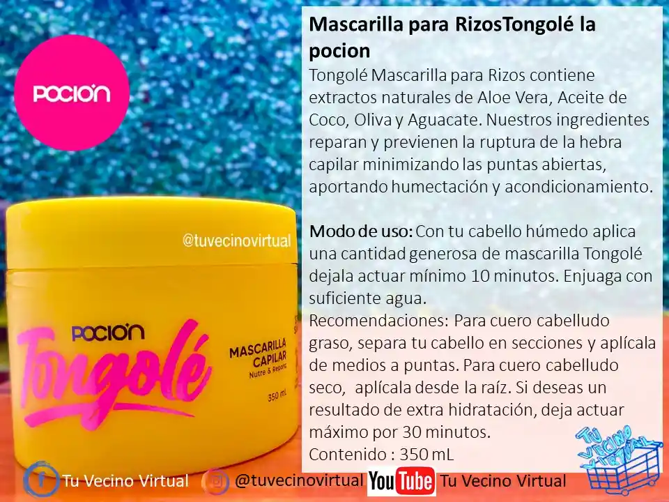 Mascarilla Y Gel Definidor De Rizos Tongole Pocion