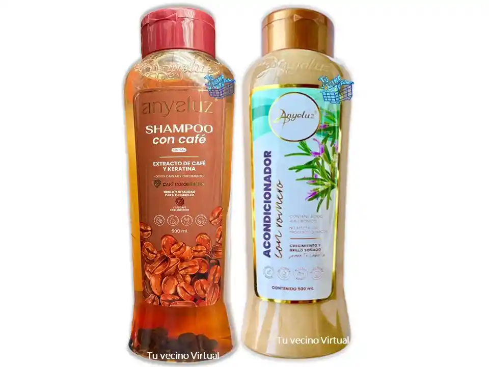 Acondicionador De Romero Y Shampoo Con Cafe Anyeluz
