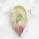 Aretes Topos Corazón Acrílicos Tornasolados Rosados