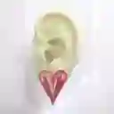 Aretes Topos Corazón Acrílicos Rosa Translúcidos