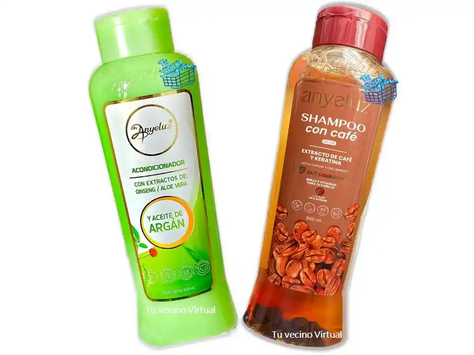 Acondicionador Aloe Vera Y Shampoo Con Cafe Anyeluz