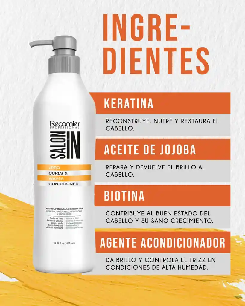 Acondicionador Curls Waves Salon In Recamier X1000 Ml
