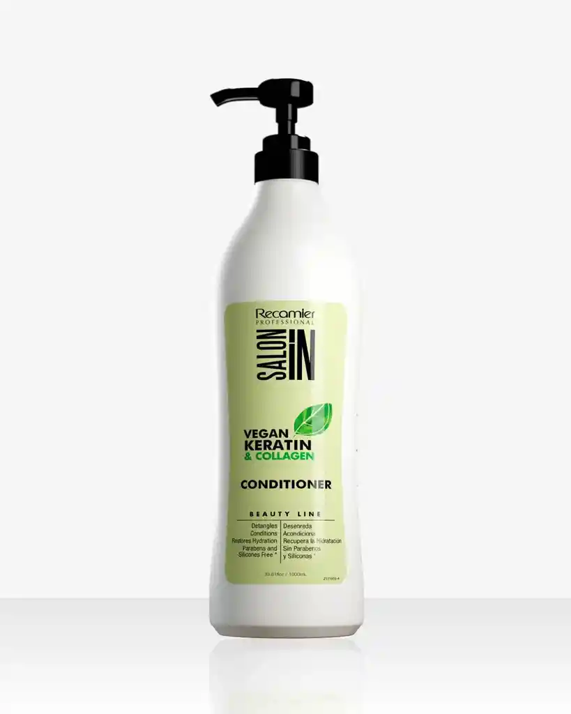 Acondicionador Vegan Keratin Collagen Hair Salon In Recamier X1000 Ml