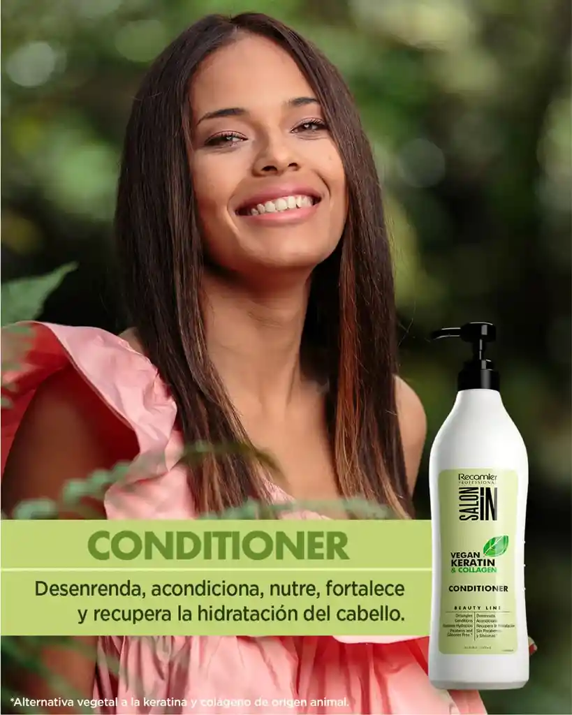 Acondicionador Vegan Keratin Collagen Hair Salon In Recamier X1000 Ml