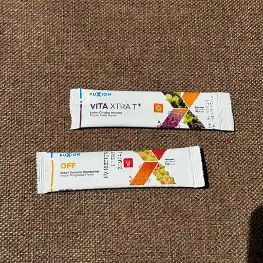 Off + Vita Xtra T+ / Fuxion / Kit Para Reducir Agotamiento / Productos Naturales / 5g C/u