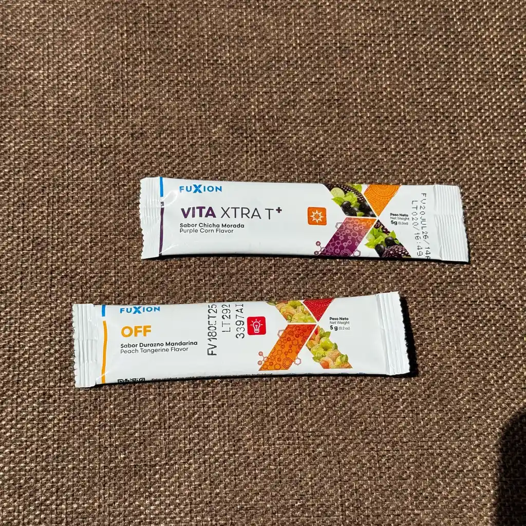 Off + Vita Xtra T+ / Fuxion / Kit Para Reducir Agotamiento / Productos Naturales / 5g C/u