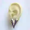 Aretes Corazón Topos Chunky Plateados Para Mujer