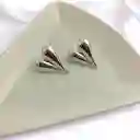 Aretes Corazón Topos Chunky Plateados Para Mujer