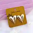 Aretes Corazón Topos Chunky Plateados Para Mujer