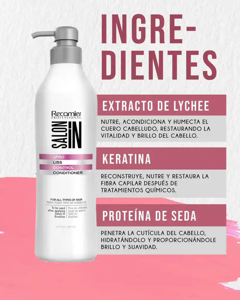 Acondicionador Liss Control Salon In Recamier X1000 Ml