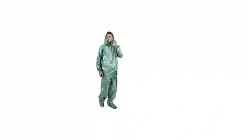 Traje Impermeable Talla M Azul Metalizado Calibre 2.5