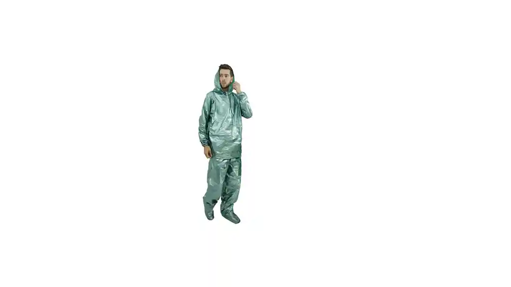 Traje Impermeable Talla M Azul Metalizado Calibre 2.5