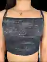 Top Camisilla Calvin Klein Mujer Gris Oscuro Dama
