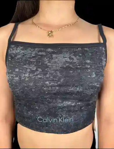 Top Camisilla Calvin Klein Mujer Gris Oscuro Dama
