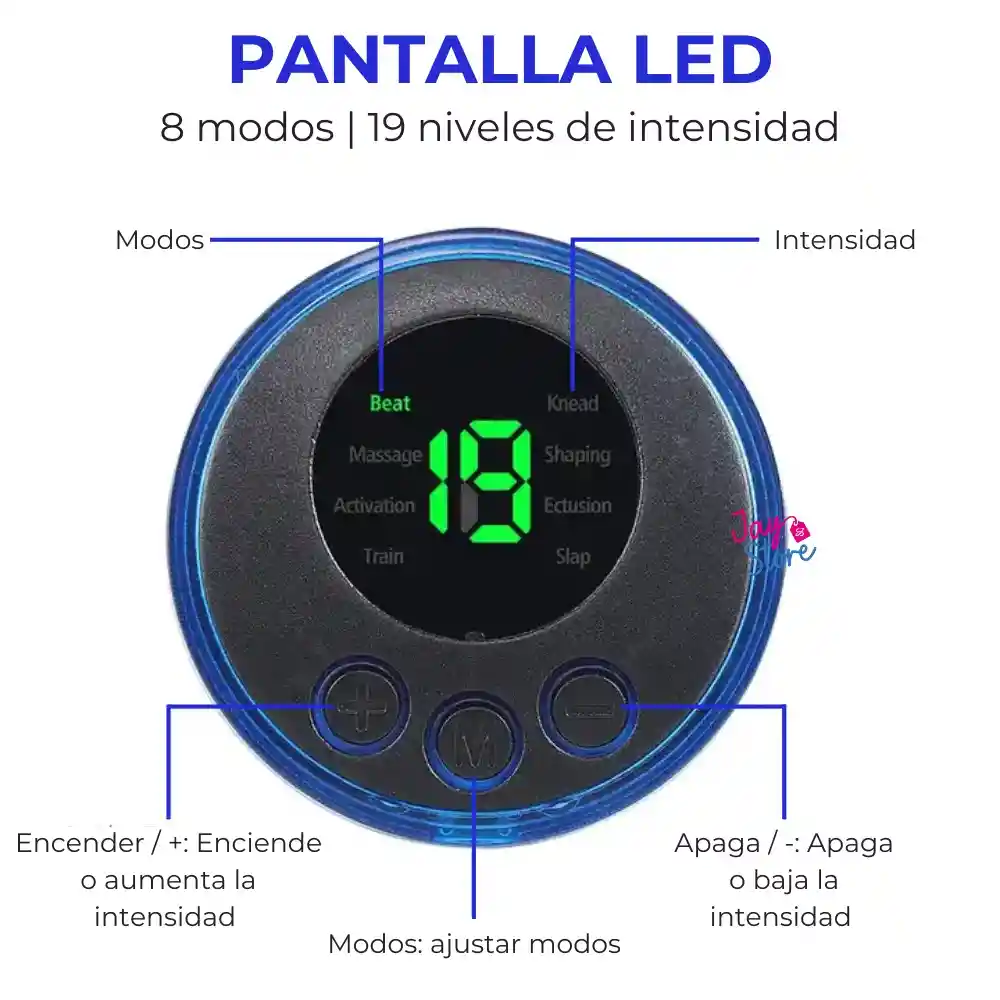Pad Masajeador Eléctrico Estimulador Muscular Dolor