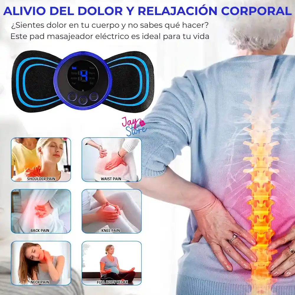 Pad Masajeador Eléctrico Estimulador Muscular Dolor