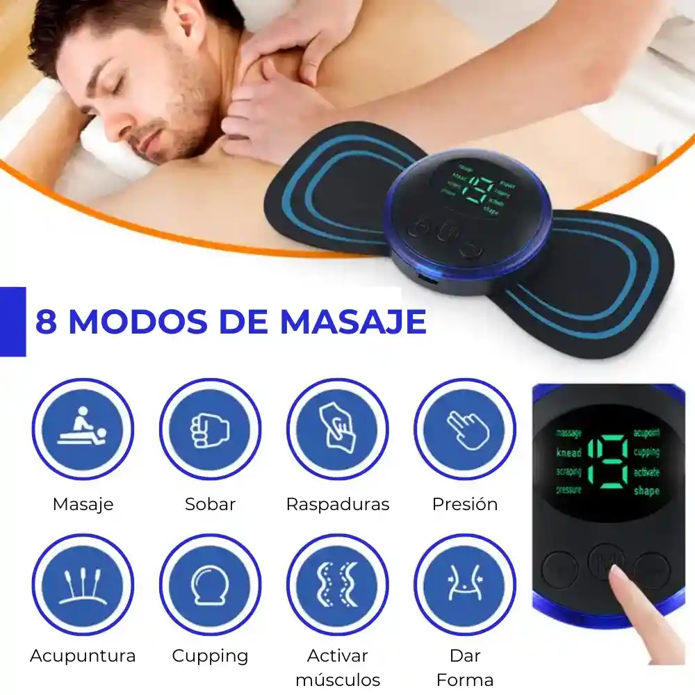 Pad Masajeador Eléctrico Estimulador Muscular Dolor