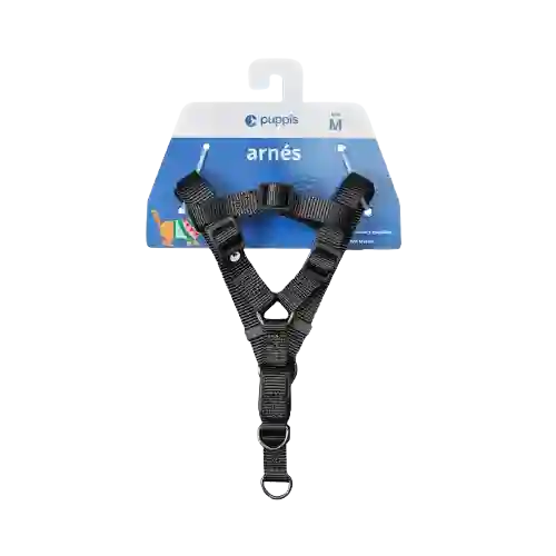 Arnés Para Perro Nylon Negro Puppis - S