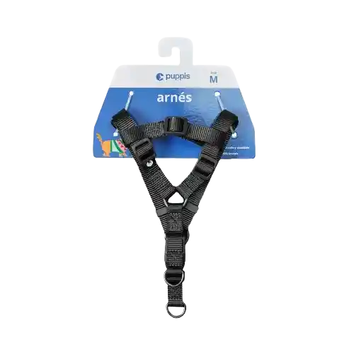 Arnés Para Perro Nylon Negro Puppis - S