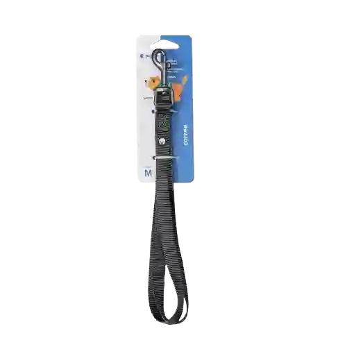 Correa Para Perro Nylon Negro Puppis - S
