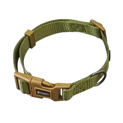 Collar Para Perro Nylon Oliva Puppis - S