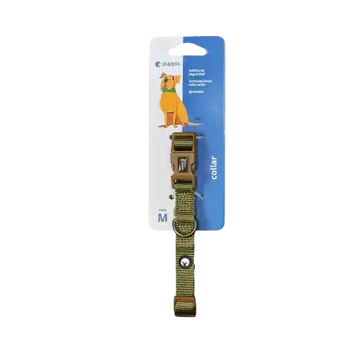 Collar Para Perro Nylon Oliva Puppis - S