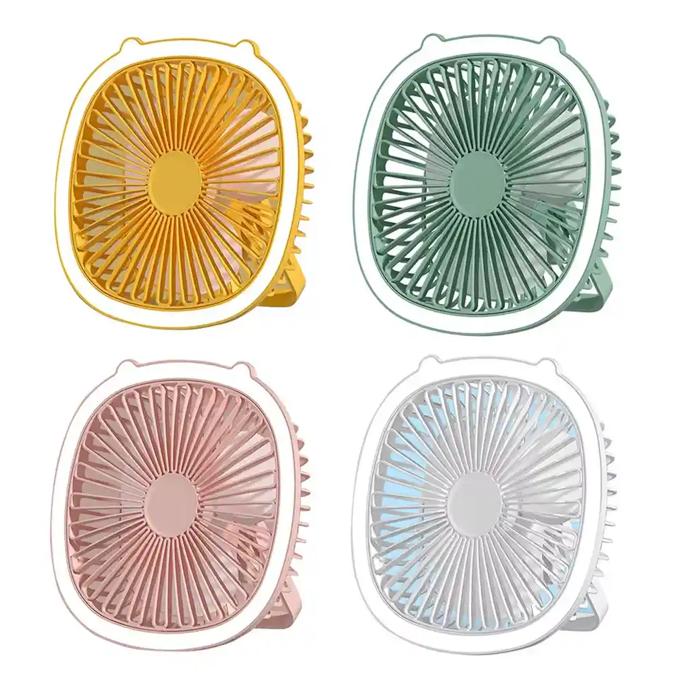 Ventilador Recargable Con Luz