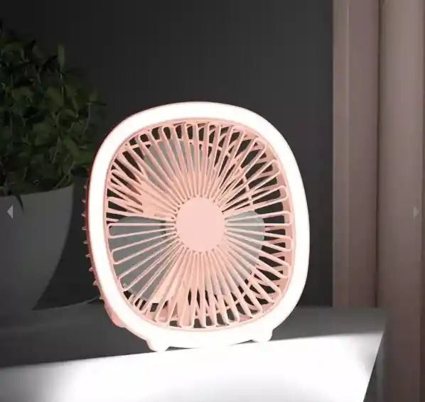 Ventilador Recargable Con Luz