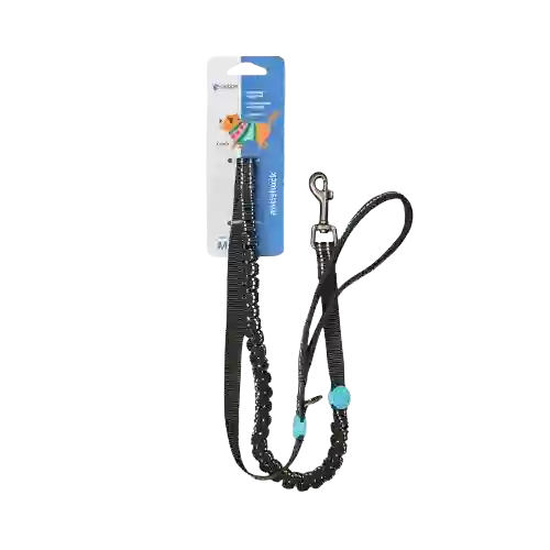 Correa Para Perro Antishock Negro Puppis - L