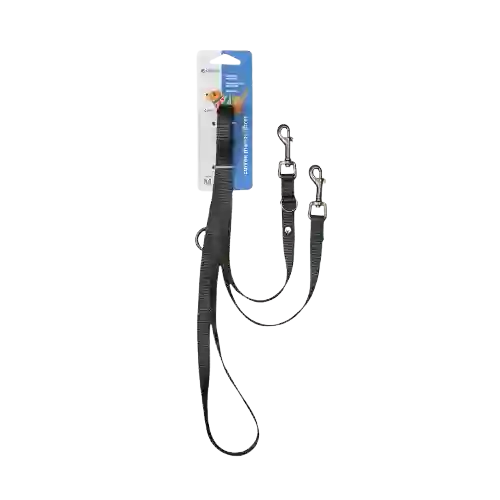 Correa Para Perro Manos Libre Nylon Negro Talla M