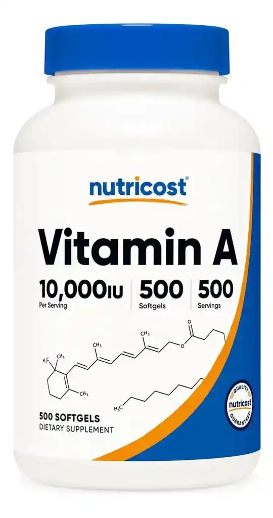 Nutricost Vitamina A 10000 Iu 500 Cápsulas