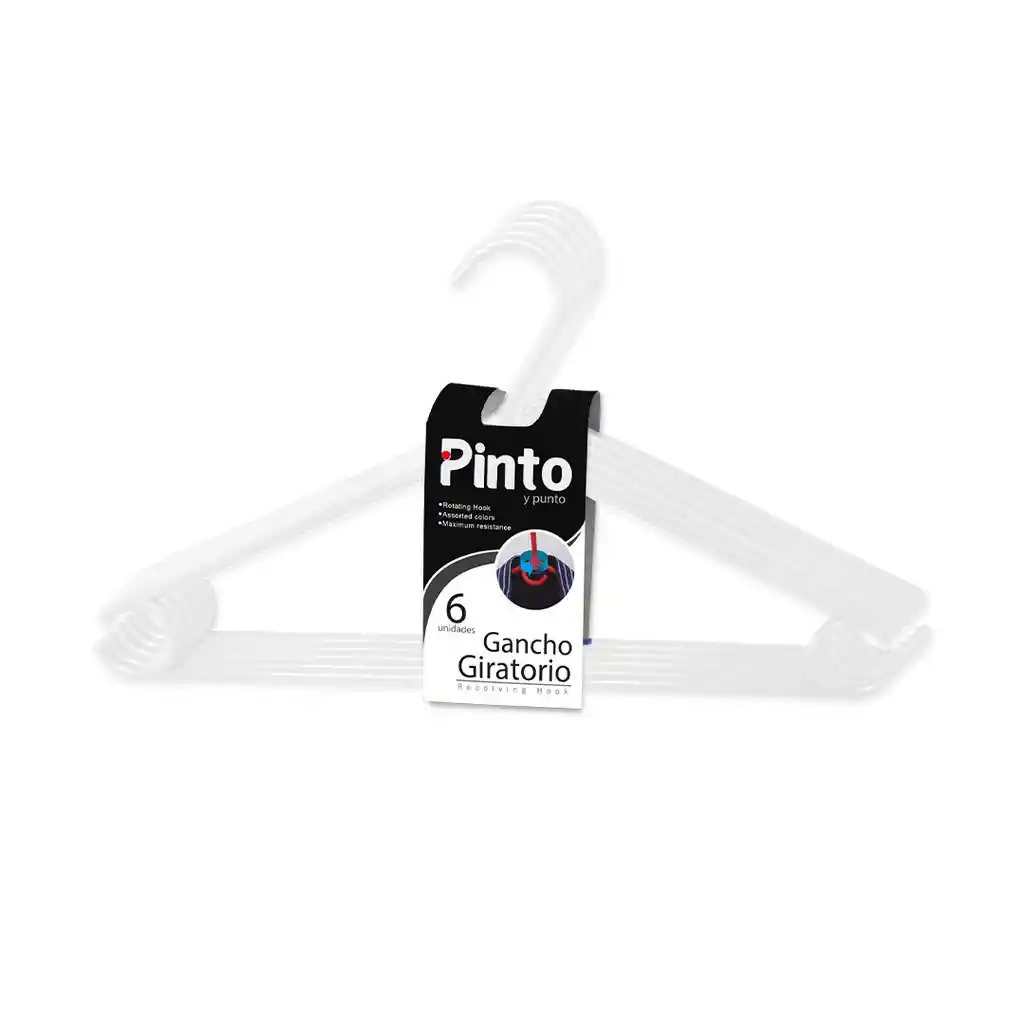 Gancho Giratorio X 6 Und Blanco