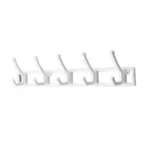 Perchero Para Ropa X 5 Ganchos Blanco