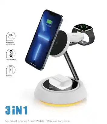 3 En 1 Cargador Magnético Para Celulares De Wilwu