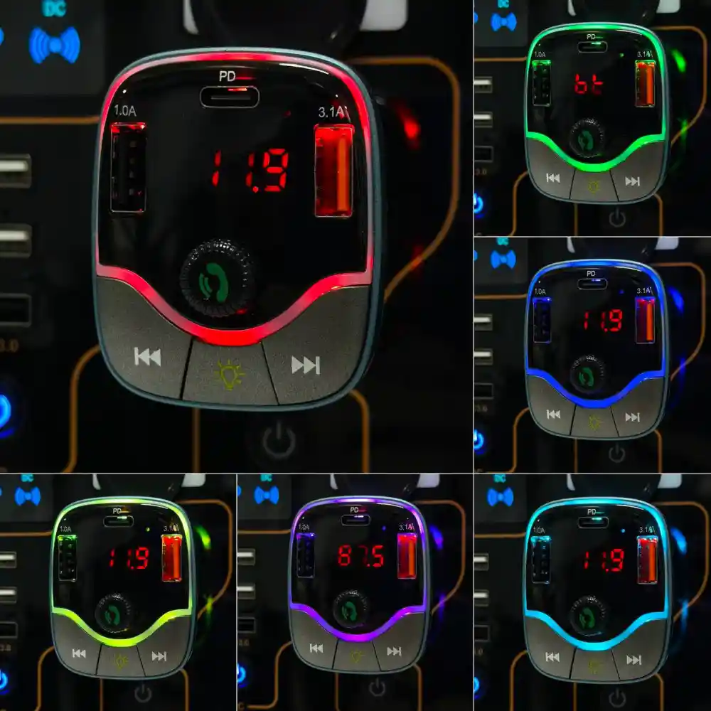 Kit De Carro Fm Hm102 Reproductor Mp3 Inalámbrico Para Carro Modulador