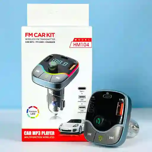 Kit De Carro Fm Hm102 Reproductor Mp3 Inalámbrico Para Carro Modulador