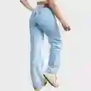 Pantalón Jean Bota Recta Con Brillos
