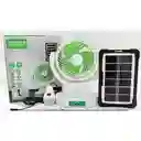 Ventilador Mesa Solar Recargable Panel Solar Ac Dc Luz Led 9 Pulgadas