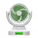 Ventilador Mesa Solar Recargable Panel Solar Ac Dc Luz Led 9 Pulgadas