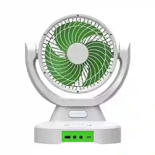 Ventilador Mesa Solar Recargable Panel Solar Ac Dc Luz Led 9 Pulgadas