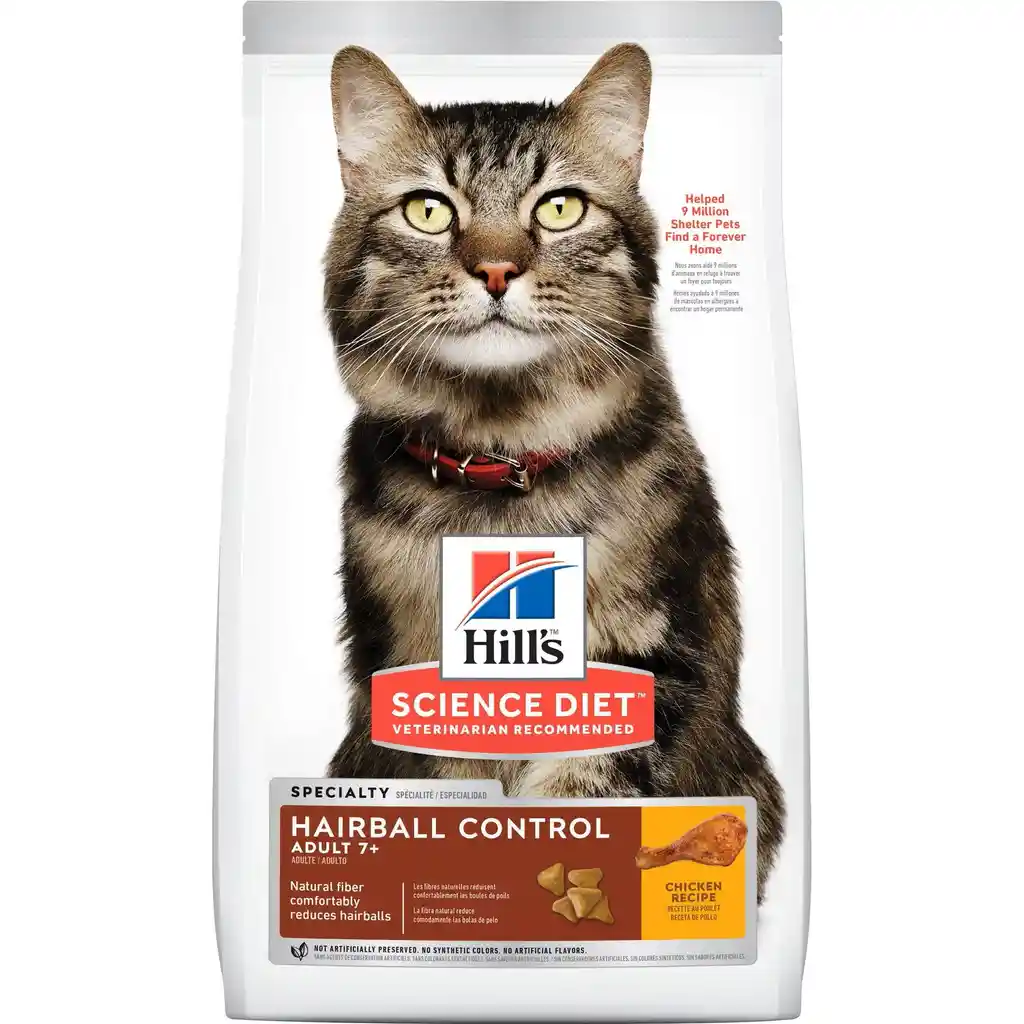 Hills Gato Hairball Control Adult 7+ 3.5lbs